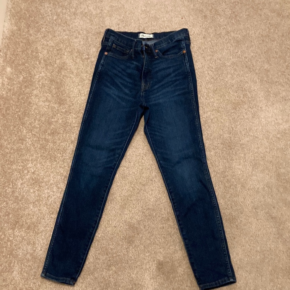 Madewell Jeans 10” high-rise skinny. Dark wash